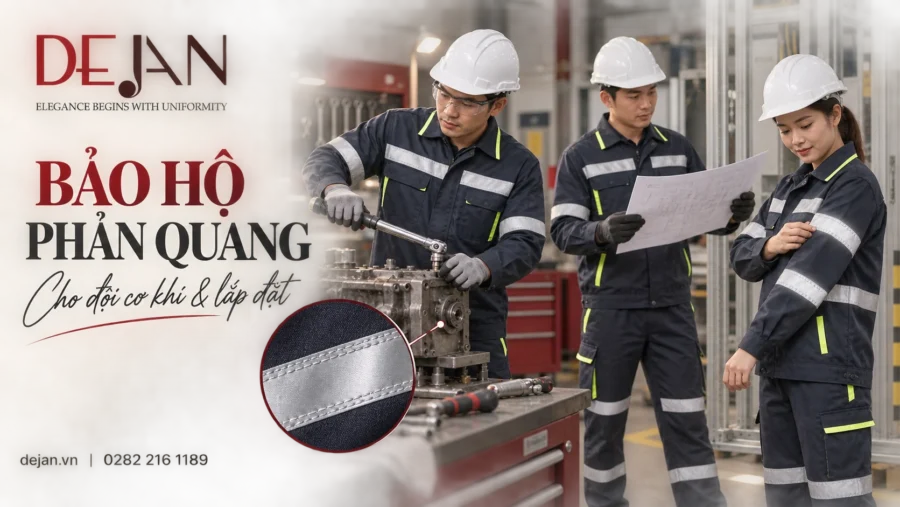 Đồng phục bảo hộ phản quang cho đội cơ khí và lắp đặt