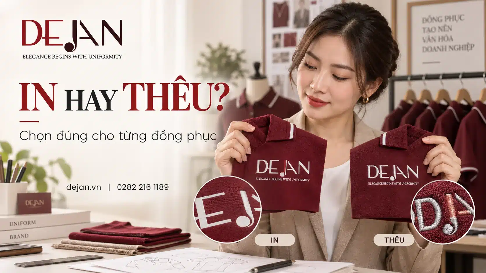 Cùng một logo: Khi nào nên in, khi nào nên thêu trên đồng phục?