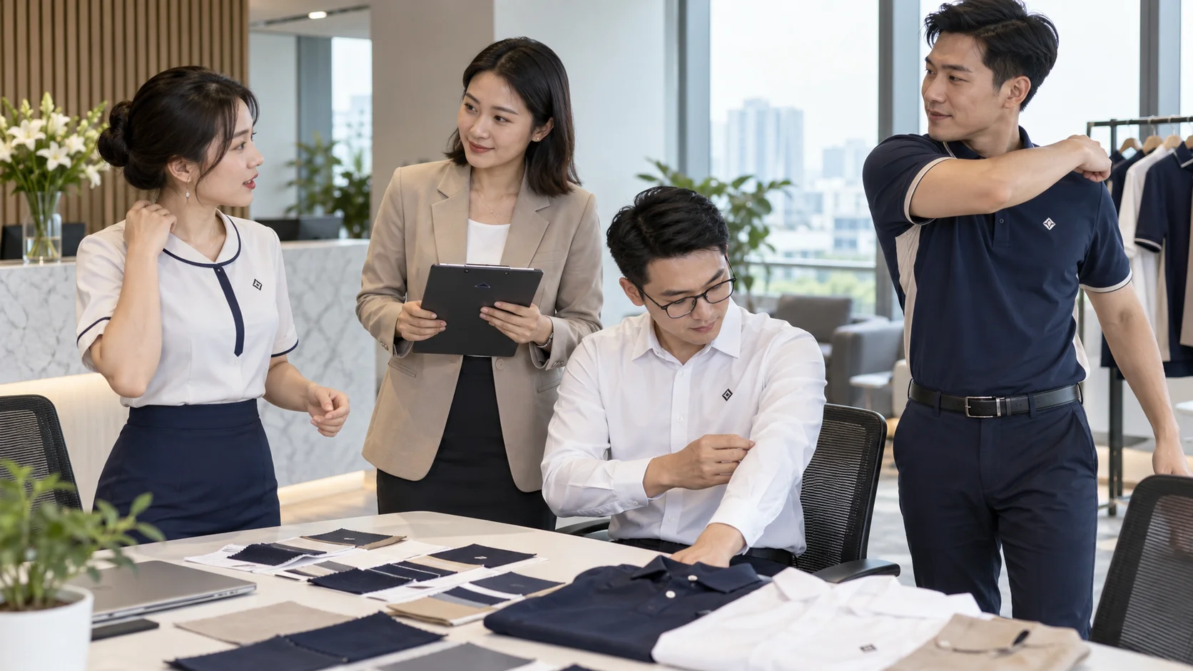Đồng phục công sở mùa hè: Chọn vải gì để vừa thoáng mát vừa lịch sự?