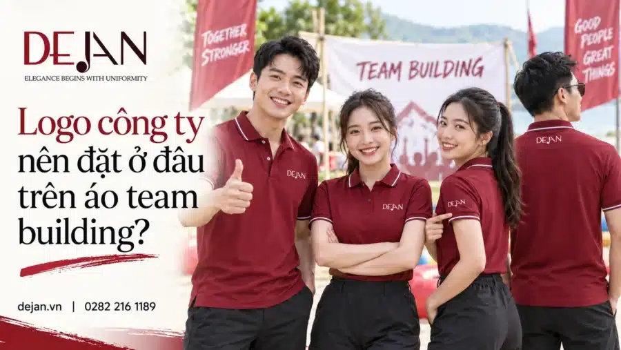 Logo công ty nên đặt ở đâu trên áo team building?