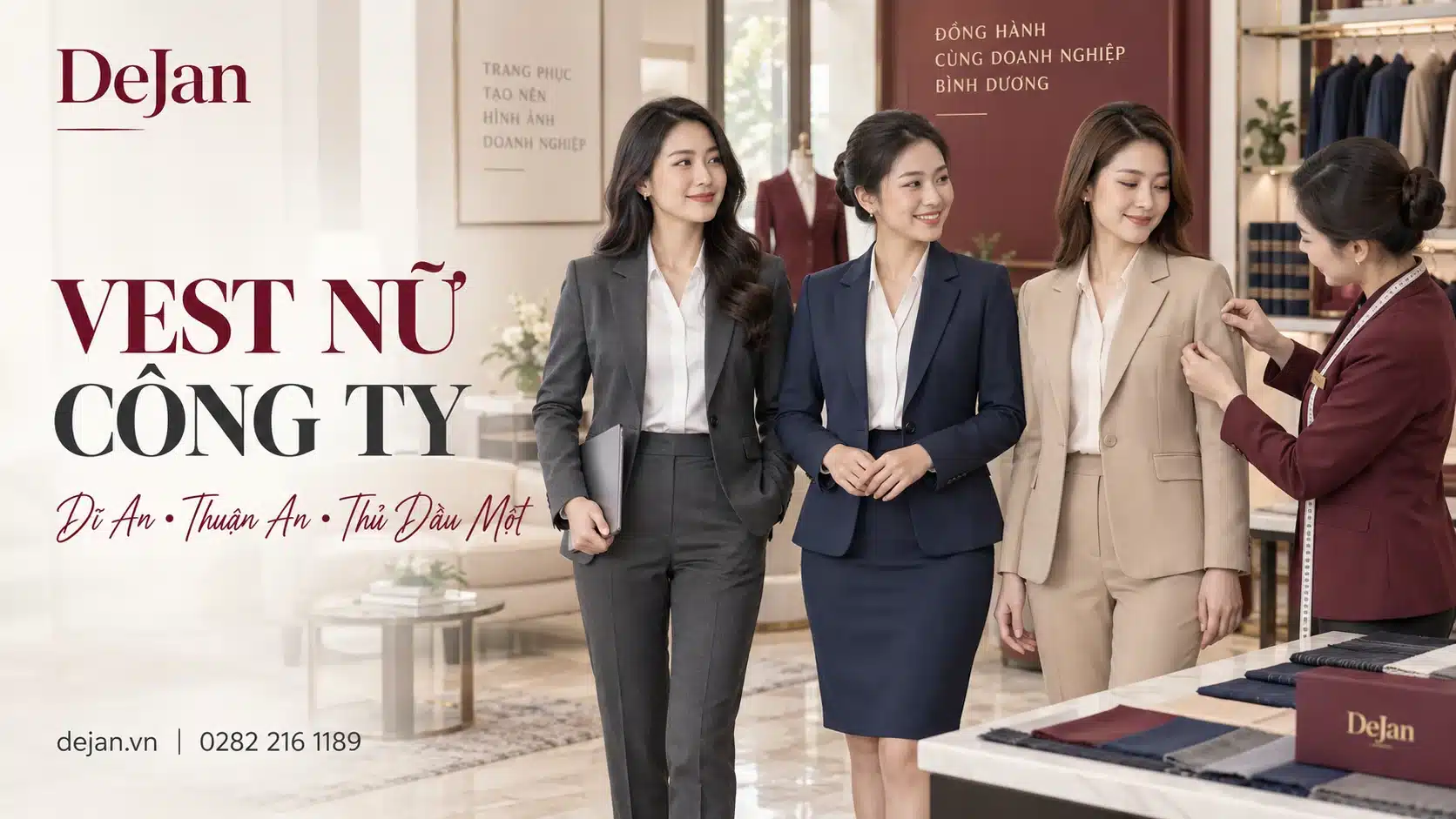 May vest nữ cho công ty tại Dĩ An, Thuận An và Thủ Dầu Một