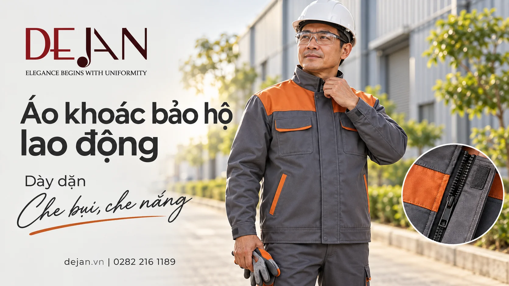 Áo khoác bảo hộ lao động: Chọn loại chống bụi, chống nắng
