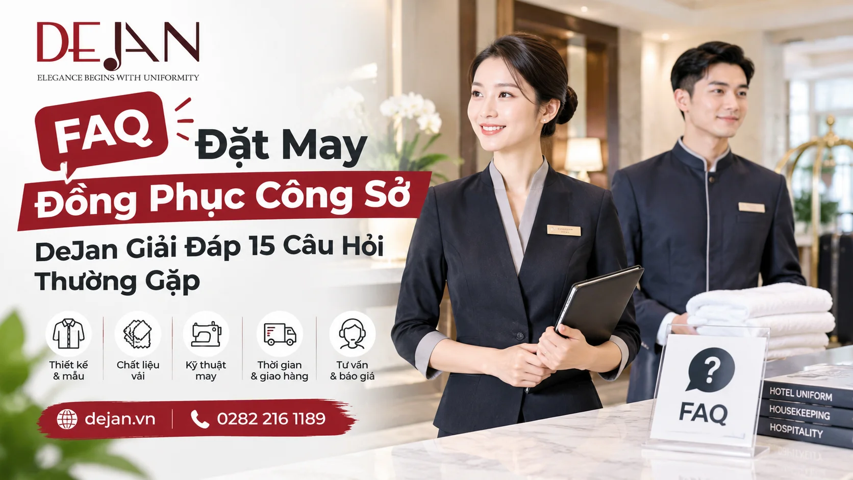 FAQ đặt may đồng phục công sở: DeJan giải đáp 15 câu hỏi thường gặp 1 FAQ đặt may đồng phục công sở: DeJan giải đáp 15 câu hỏi thường gặp
