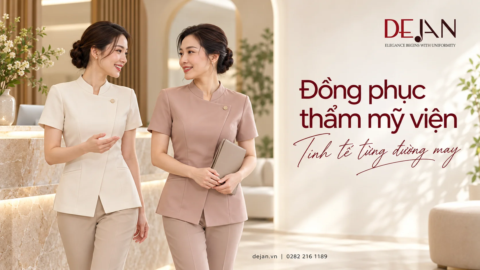 Đồng phục thẩm mỹ viện tại TP.HCM: 5 tiêu chí chọn DeJan